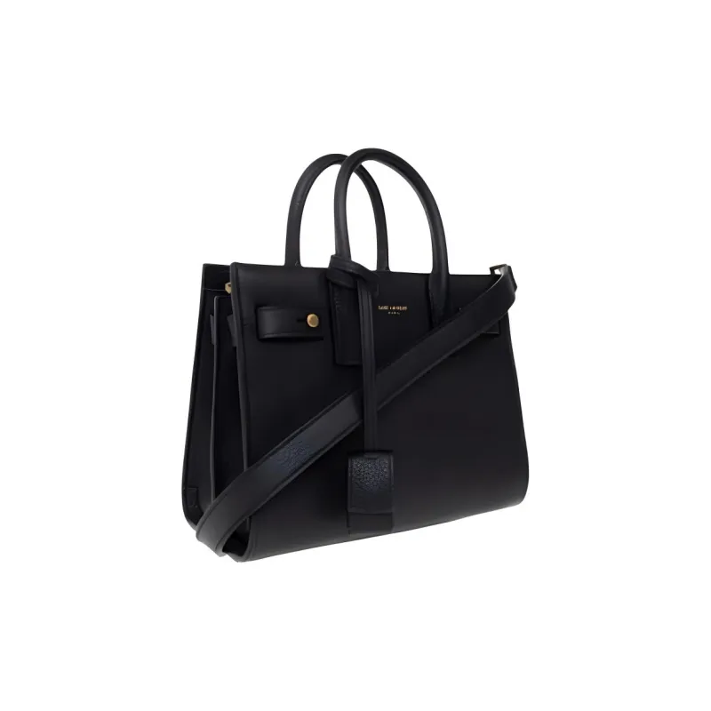 SAINT LAURENT SAC DE JOUR Cow Leather Shoulder Bag Crossbody Bag Handbag Women's Black-1
