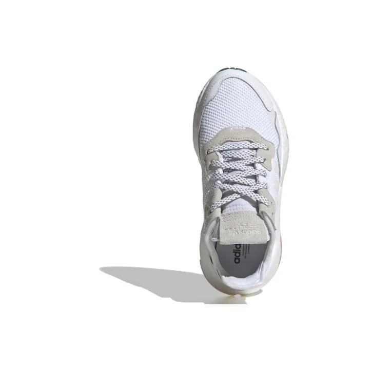 Adidas Originals Nite Jogger Shock Absorbers Low Top Kids Lifestyle Shoes White Brown Teenagers-3