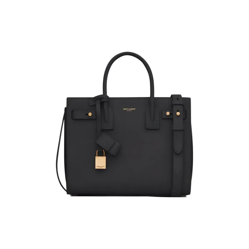 SAINT LAURENT SAC DE JOUR Cow Leather Shoulder Bag Crossbody Bag Handbag Women's Black-0