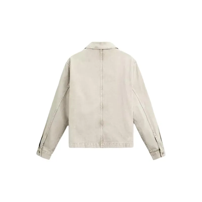 ZARA Denim Jackets Men Beige-1