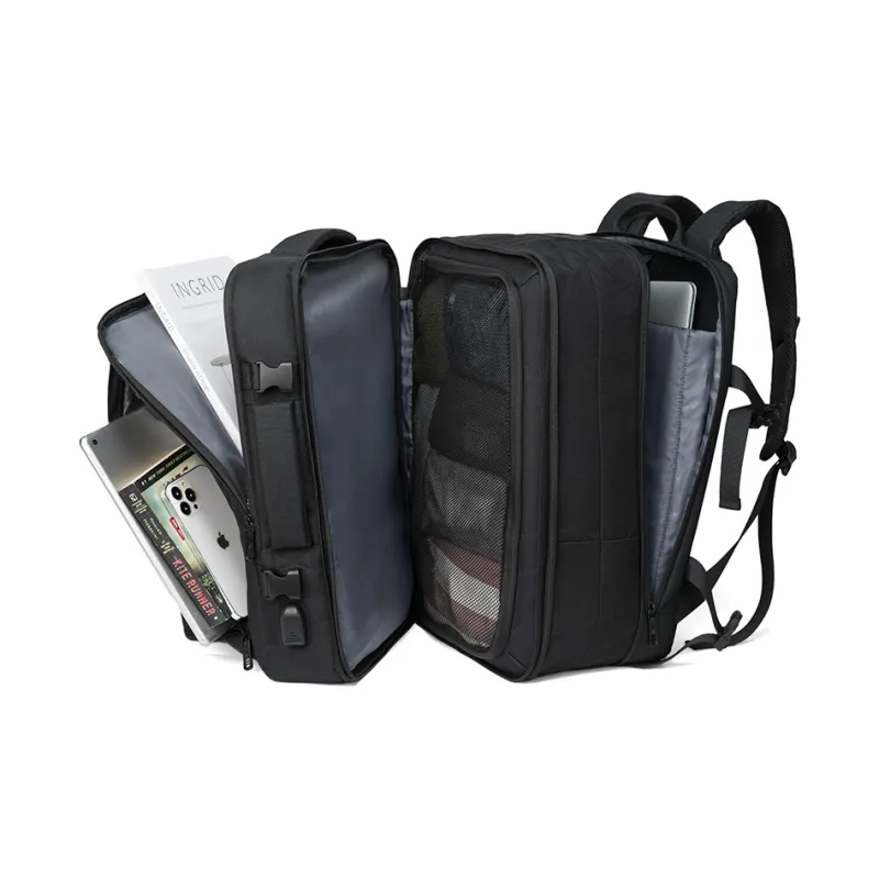 Victorian Traveler Recycled RPET Fabric Backpacks Regular Men's Black-2