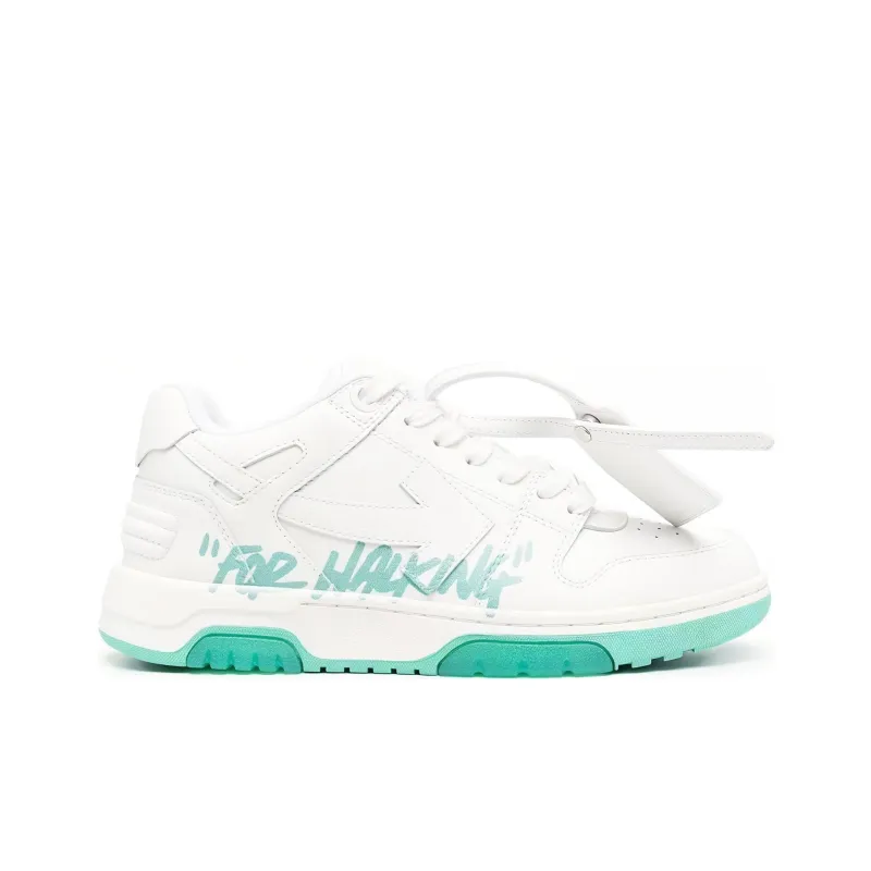OFF WHITE Out Of Office Low Top For Walking Sneaker 'White Green' Women's-1