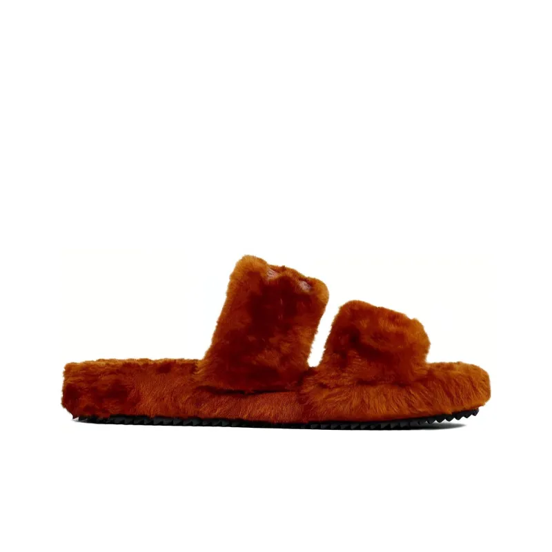 CELINE Triomphe Slide Slippers 0.5cm Women's Rusty Red-1