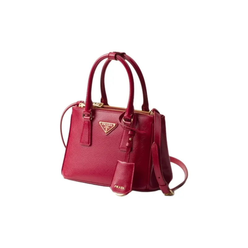 PRADA Galleria Killer Bag Patent Leather Shoulder Bag Crossbody Bag Handbag Mini Women's Cherry Red-1