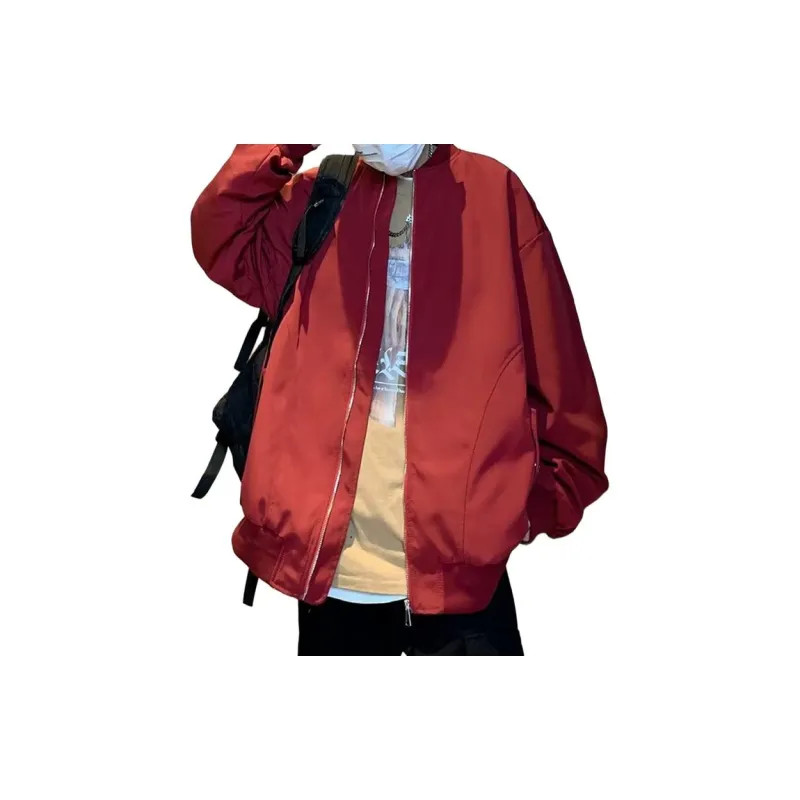 TESTUNG Fashion Versatile Jackets & Coats Unisex Classic Red-1