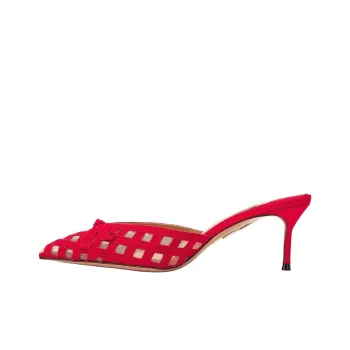 AQUAZZURA Closed Toe Slippers 6.5cm Women's Red