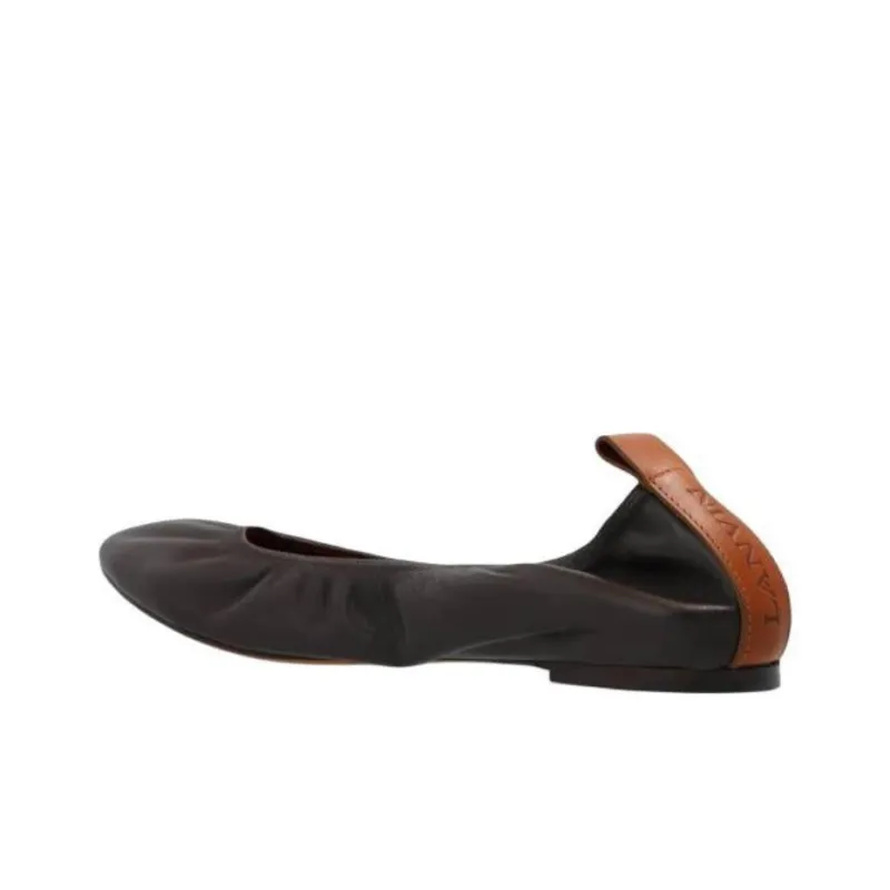 Lanvin Casual Single Shoes Women's Brown-2