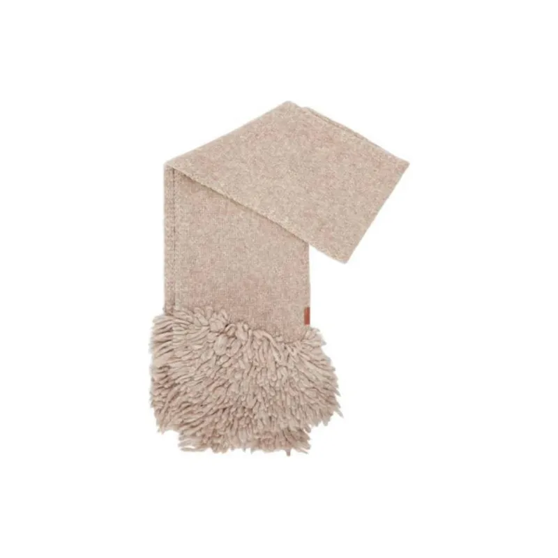 LOEWE Alpaca Knit Scarves Women's Light Brown-1