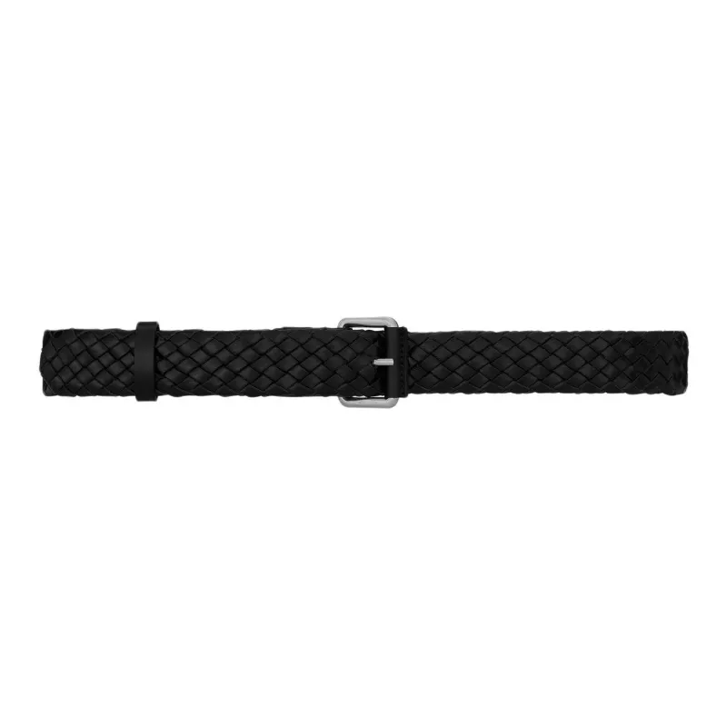 SAINT LAURENT Cow Leather Leather Belts Unisex Black Width  3.5cm-1
