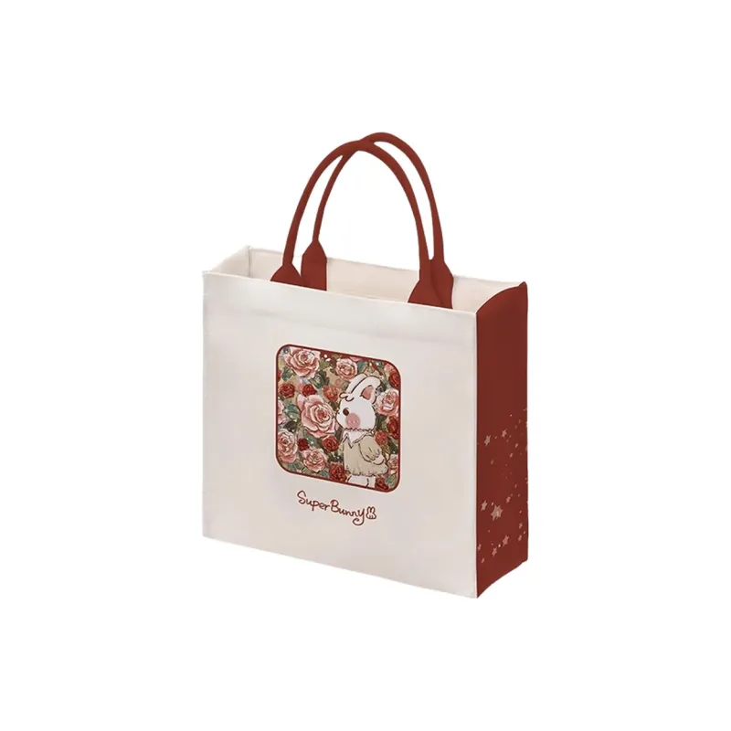 AOSONG Twill Technology Fabric Tote Bag, Shopping Bag, Handbag Regular Unisex Rose Manor-1