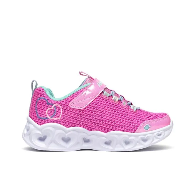 Skechers Heart Lights Kids Lifestyle Shoes Pink Multicolor Teenagers-1
