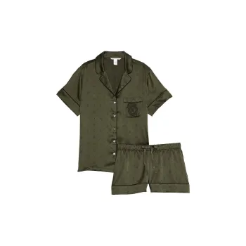 Victoria's Secret Satin Short Pajama Set / Casual Olive Pajama Set Women's Olive