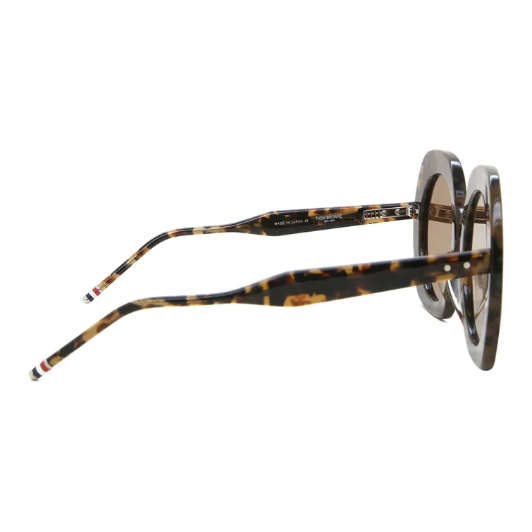 THOM BROWNE· Plastic Round Sunglasses Unisex Tortoiseshell-2