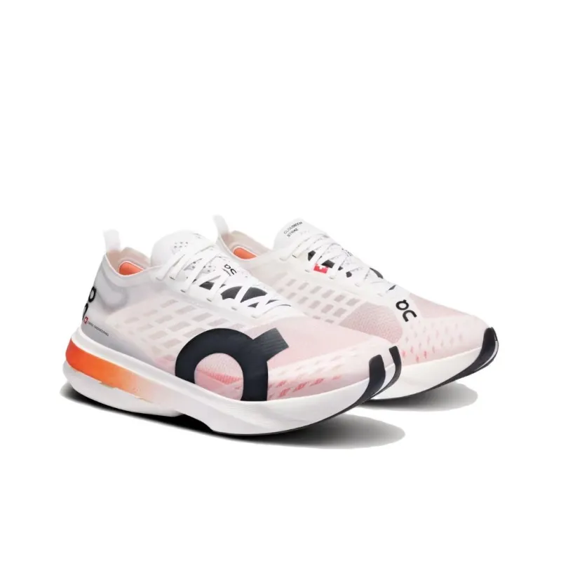 On Running Cloudboom Strike White Black Orange Women's-2