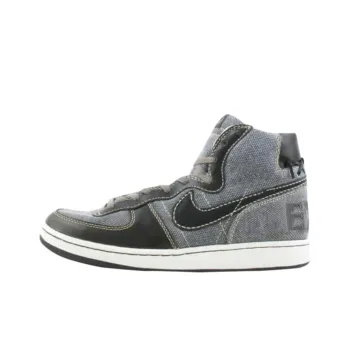 Nike Terminator Anti-Slip Wear-Resistant High-Top Basketball Shoes Unisex Gray Black