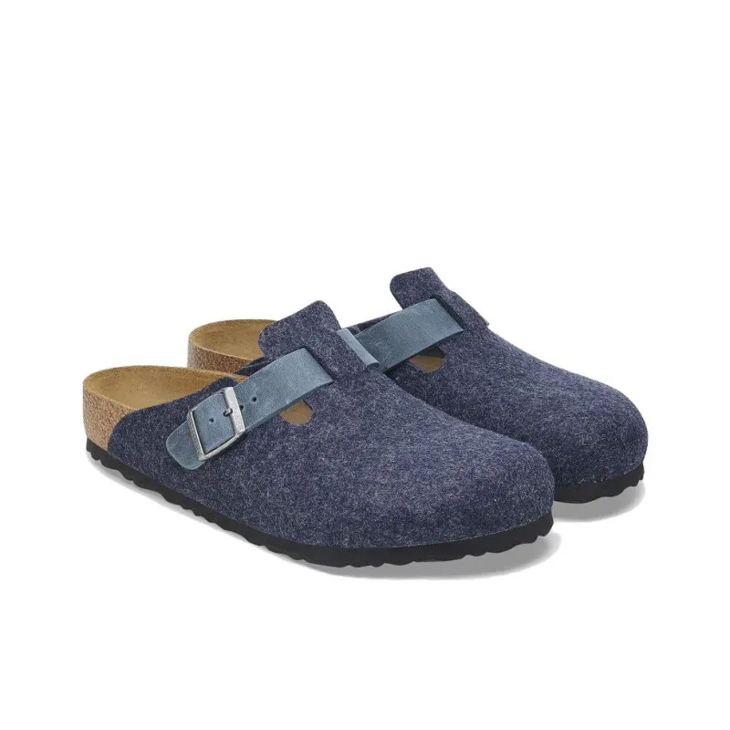 Birkenstock Boston Slip Resistant Closed Toe Slippers Unisex Blue Regular-3