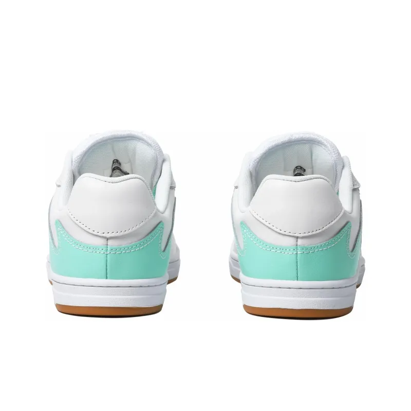 GOLUCK Cushioning, Wear Resistant Low Top Skateboard Shoes Unisex White Green-2