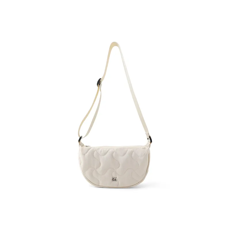 Elle Active Fabric Crescent Bag Shoulder Bag Regular Women's Ecru-3