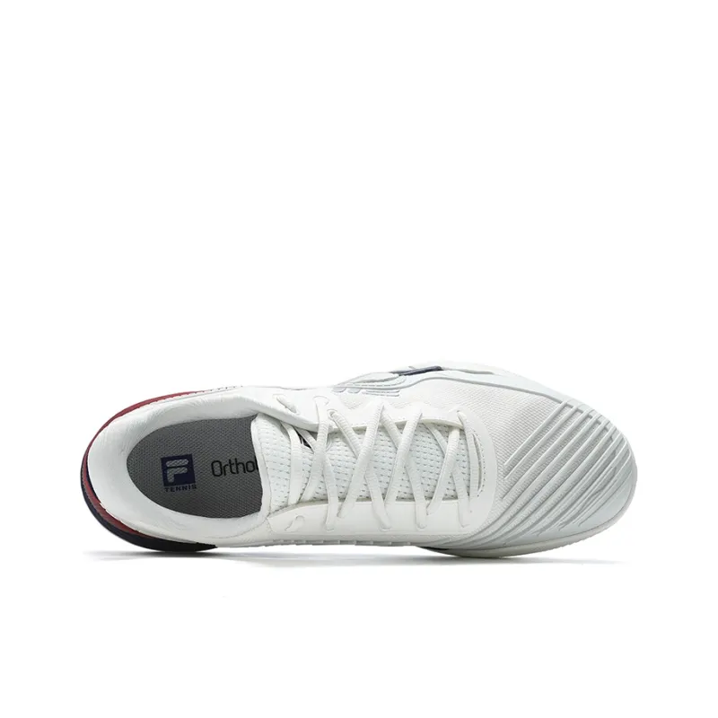 FILA Slip Resistant Low Top Tennis Shoes Men's White Gray-2