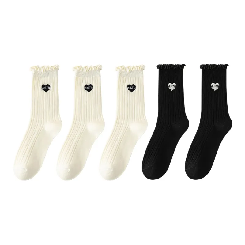 MIIOW Mid Calf Socks Women's 5 Pack-2