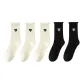 3 Milk White+2 Black[Heart Embroidery Ballet Style Collection]