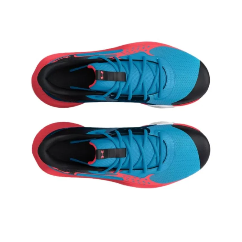 Under Armour Jet '23 Anti-Slip Wear-Resistant Low-Top Basketball Shoes Unisex Blue Black-3