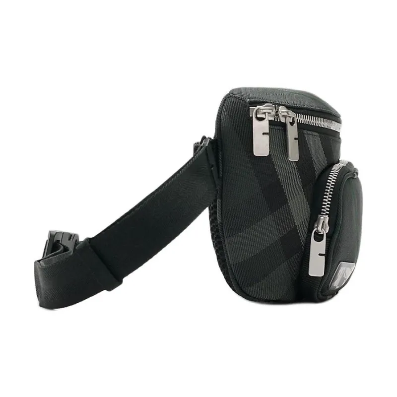 Burberry Nylon Shoulder Bag Crossbody Bag Fanny Pack Men's Charcoal Gray-1