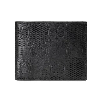 GUCCI Leather Wallet Regular Men's Black