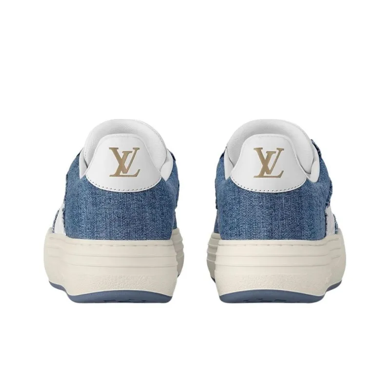 LOUIS VUITTON Groovy Low Top Skateboard Shoes Women's Blue-3