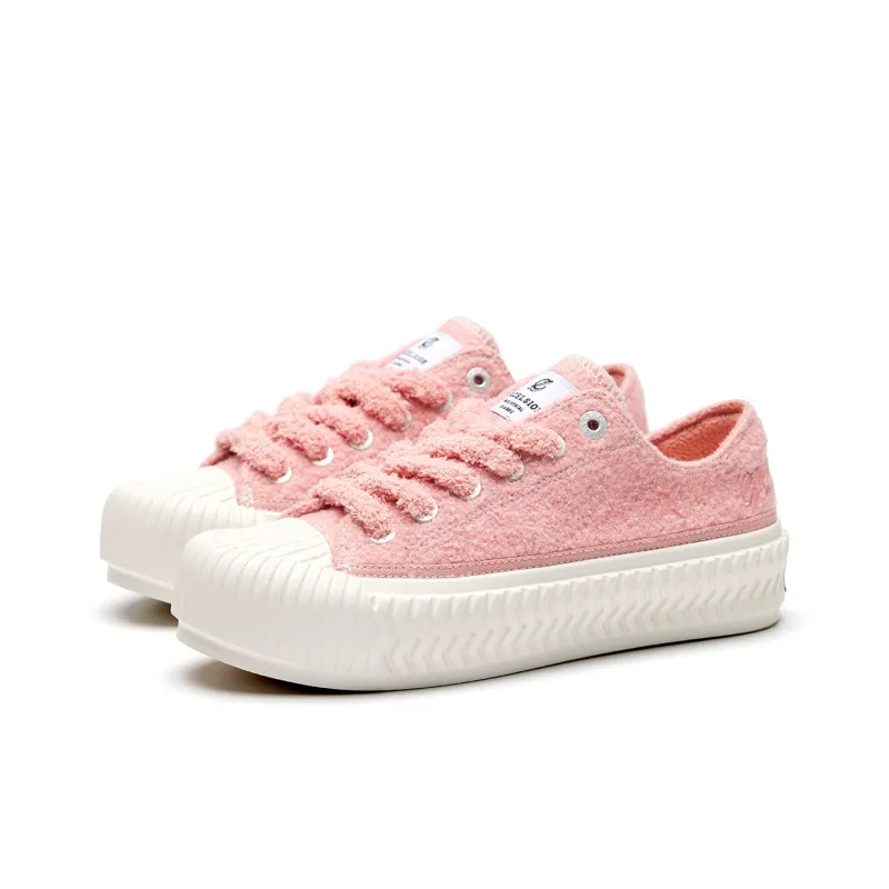 Excelsior Canvas Shoes Unisex Low Top Light Gray/Black/Dark Brown/Ecru/Pink-21