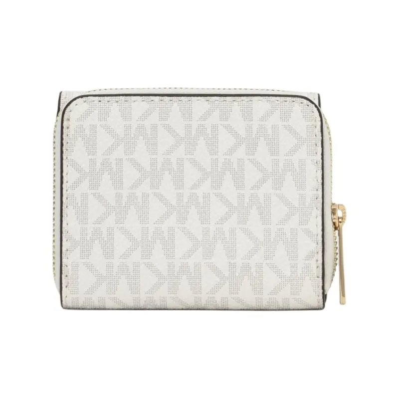MICHAEL KORS Jet Set Travel Coated Canvas Wallet Small Size Women's Optical White-2