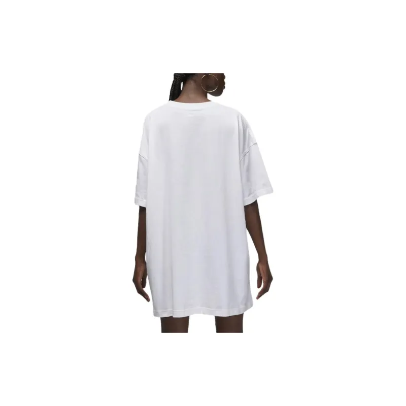 Jordan Essentials Short Sleeved Dresses Women's White-1