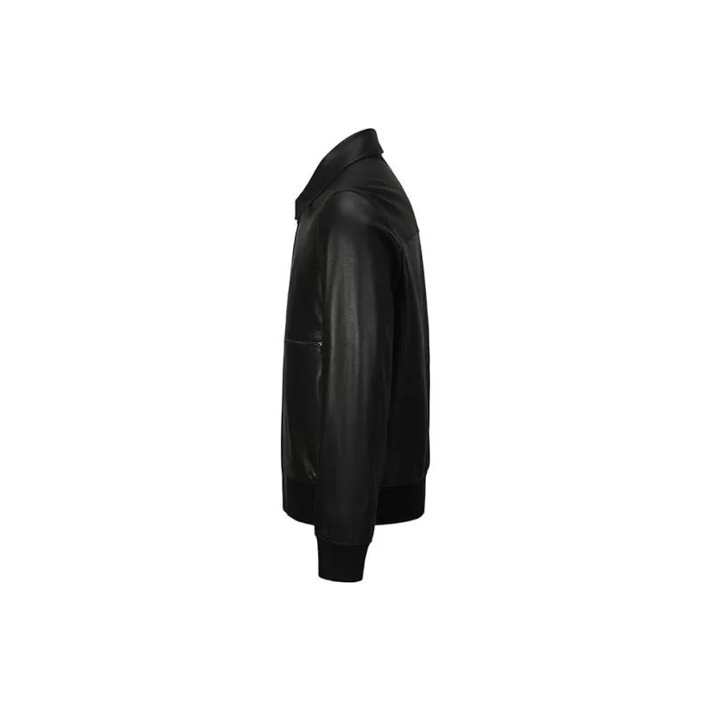DAVID NAMAN Leather Jacket Men's Black-2