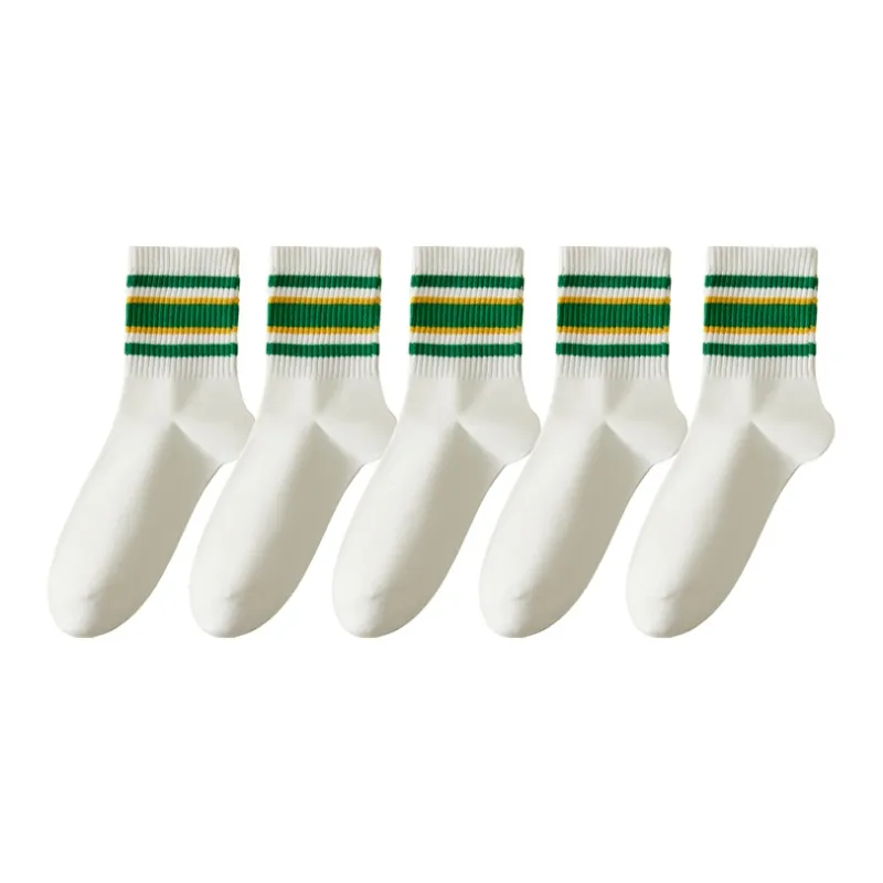 MIIOW Mid Calf Socks Women's 5 Pack-12