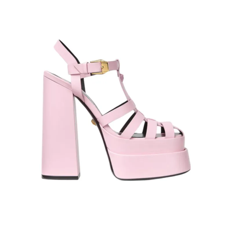 VERSACE La Medusa High Heels Women's Pink-1