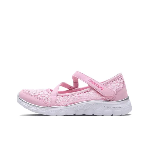 Skechers Flex II Slip Resistant Cushioning Wear Resistant Kids Lifestyle Shoes Pink Teenagers