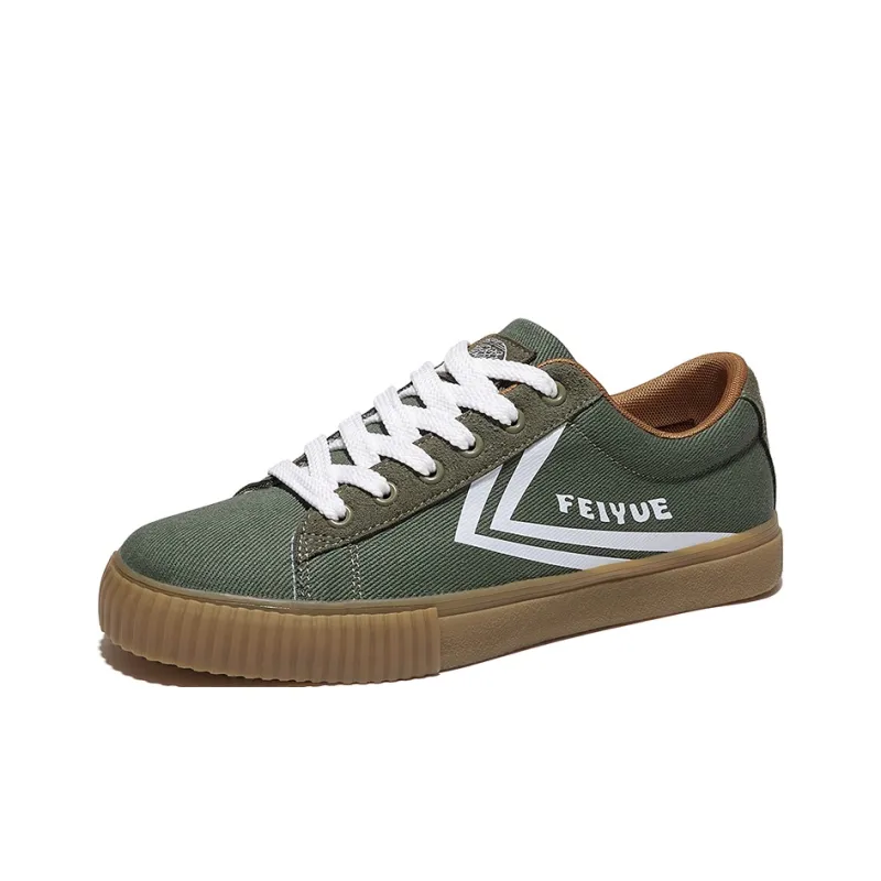 Feiyue Back To School Commute Anti-Slip Wear-Resistant Low-Top Skateboard Shoes Men's Army Green-1