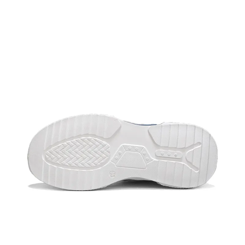 Warrior Wear resistant, Lightweight, Breathable, And Non slip. High Top Casual Shoes Men's White Blue Gray Yellow-5