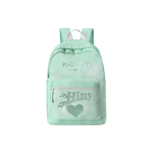 HINY Polyester Students Backpack Unisex Green