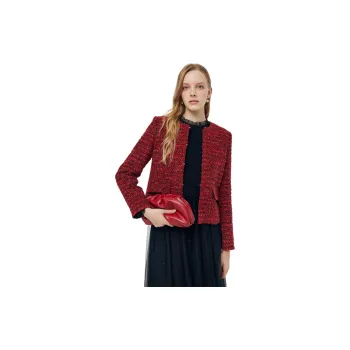 GOELIA Cropped Coat Women's Pepper Red