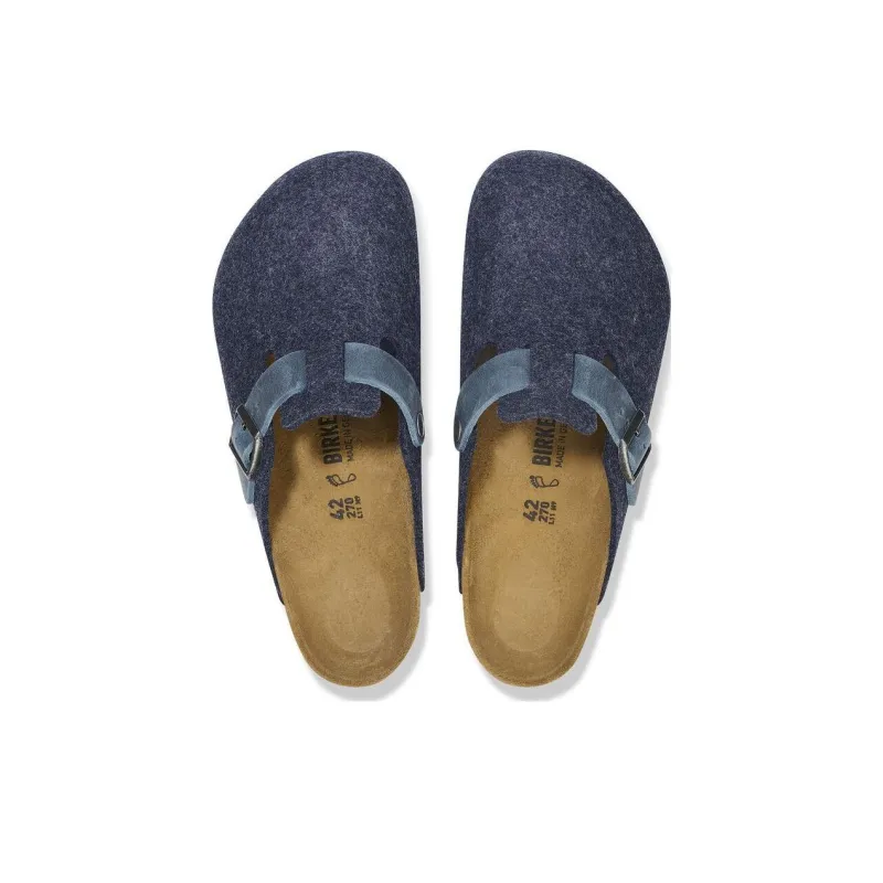 Birkenstock Boston Slip Resistant Closed Toe Slippers Unisex Blue Regular-4