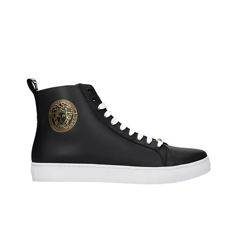 FANSIZHE High Top Stylish Skateboarding Shoes Men's Black-1