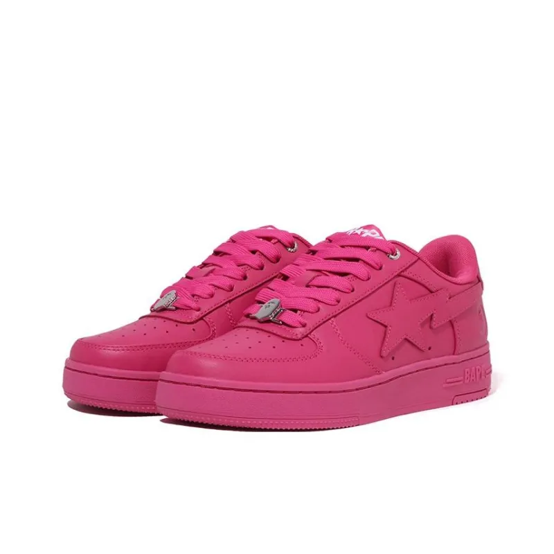 A BATHING APE Low Top Casual Shoes Women's Pink-1