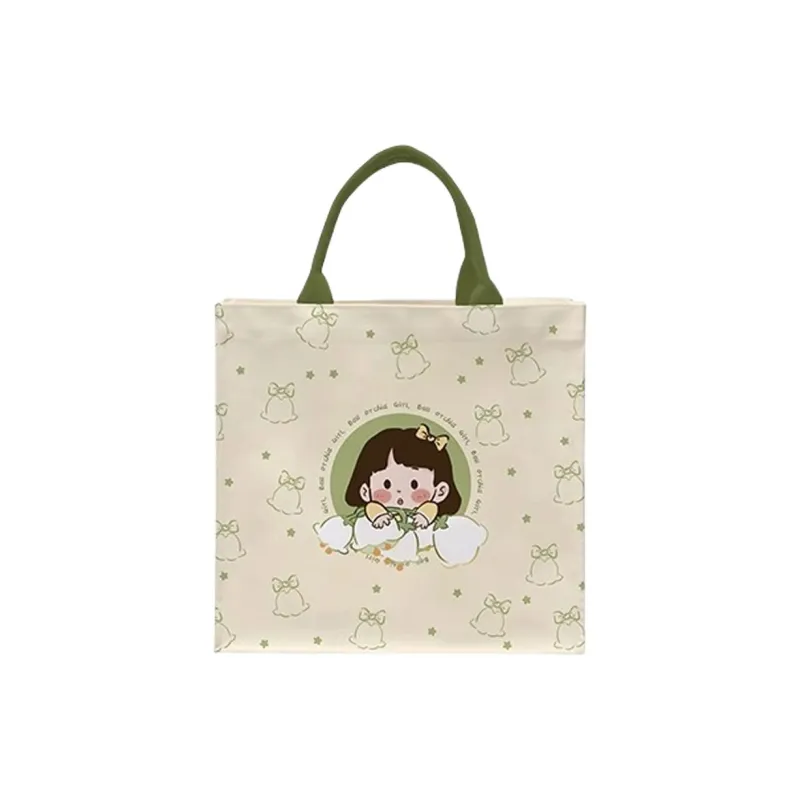 AOSONG Canvas Bag, Handbag Unisex Ecru & Avocado Green-0
