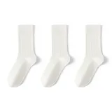 [Crew Socks 3 Pack]White