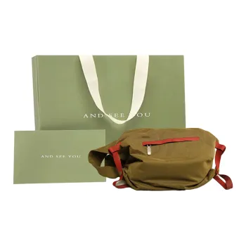 ANDSEEYOU Cotton Crossbody Bag, Shoulder Bag Regular Women's Army Green/Black