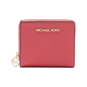 MICHAEL KORS Jet Set Travel Coated Canvas Wallet Medium Size Women's Ice Cake Pink