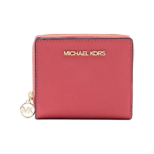 MICHAEL KORS Jet Set Travel Coated Canvas Wallet Medium Size Women's Ice Cake Pink