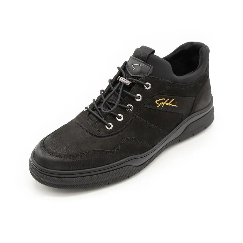 Satchi Mid-Top Skateboard Shoes Men's Black-1