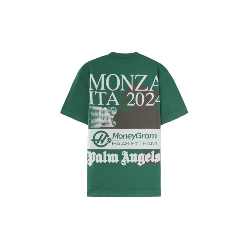 PALM ANGELS X MoneyGram Haas F1 Cotton T shirt-1